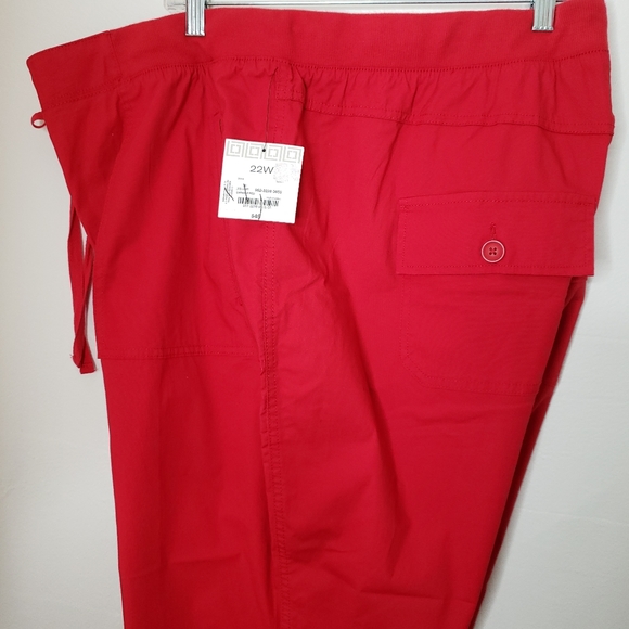 Liz Claiborne Pants Casual Red Elastic Waist Pull On Plus Size 22W NWT - Picture 8 of 12